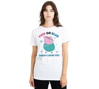 Peppa Pig - T-shirt PINK OR BLUE DADDY PIG LOVES YOU - Femme (TV21683)