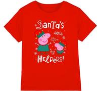 Peppa Pig - T-shirt pour enfants - design de Noël TV5027 (152-158) (Rouge)