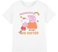 Peppa Pig - T-shirt "Promue Grande Sœur" pour enfants TV15157 (152-158) (Blanc)