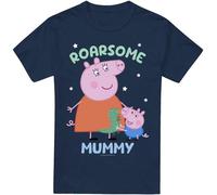 Peppa Pig - T-shirt "Roarsome Mummy" pour homme TV5158 (XL) (Bleu marine)