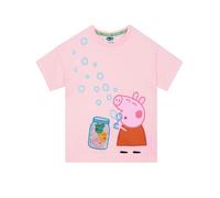 Peppa Pig Tee Shirt Fille, T Shirt Enfant Manches Courtes, T Shirt Coton Imprimé Bulles 2-3 Ans