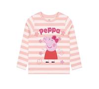 Peppa Pig Tee Shirt Manches Longues Enfant avec Nœud 3D, Adorable T Shirt Fille, Vetement Fille, 5-6 Ans