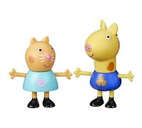 Peppa Pig Toys Peppa's Best Friends Emily Elephant and Freddy Fox Lot de 2 jouets préscolaires 7,6 cm