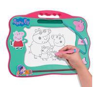 Peppa Pig Travel Magnetic Scribbler Pad with Pen and 3 Stamps, Draw and Erase with no Mess