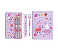 Peppa Pig Trousse à Crayons Multicolore pour Enfants - Coffret Cadeau - Fournitures Scolaires, Rose
