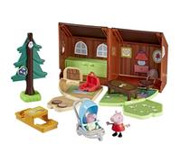 Peppa Pig Voyages de Peppa : Aventure au Chalet, Coffret avec Maison Pliante et 2 Figurines, inclut Bébé Evie, Jouets préscolaires, dès 3 Ans