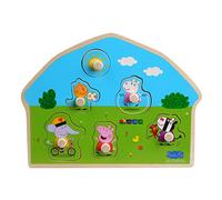 Peppa Wooden Knob Puzzle - Playground