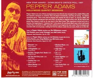 Pepper Adams - New Star Award - Down Beat's Critics Poll 1957 - Hollywood Quintet Sessions
