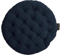 Pepper Elégante Galette De Chaise Rond Ø 37cm,100% Coton,Lavable En Machine,Bleu Marine Foncé