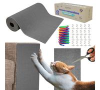 PEPPER® Protecteur de canapé chats anti-rayures - Tapis grattoir autocollant avec 20 broches, jouet et ciseaux, évite les rayures sur les meubles et les tapis 40 x 200 cm