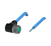 Pepperl+Fuchs Pepperl+Fuchs Boîtier de câble V1-W-N-10M-PUR bleu 2 pôles coudé Quantité:1