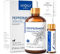 Peppermint Essential Oil 100ml,Can Be Added To Sprays,Diffusers,Suitable For Indoor,Camping,Hiking,Comes With A 10ml Travel Bottle