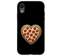 Pepperoni Pizza Heart Saint-Valentin Amateur de Pizza Vieilli Coque pour iPhone XR