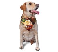 PepperoniPizzaSlice Bandana en polyester respirant pour chiens de petite, moyenne et grande taille, réglable et lavable, accessoire pour garçon, fille, chiot et chat, célébration de l'amour