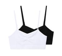 pepperts!® Lot de 2 brassières seamless fille (noir/blanc)