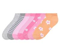 pepperts!® Lot de 7 paires de socquettes fille (rose/orange/gris, 39/42)