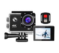 Peppy Caméra d'action 4K 20MP Ultra HD WiFi étanche Caméra de sport, avec grand angle de 140°, stabilisation, télécommande et microphone externe pour vlogging, plongée, plongée avec tuba et sports de