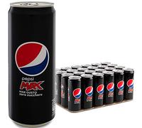 Pepsi Max Flavour Cola Soft Drink, Zero Sugar, Sleek canette, 24 x 0,33 l