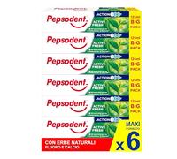 Pepsodent dentifrice 125 ml Active Fresh | Avec des herbes naturelles et du thé vert | BIG PACK (pack de 6x125ml)