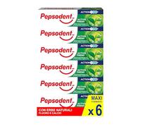 Pepsodent Dentifrice Active Fresh avec fluor et calcium pour la protection des caries 24 heures 75 ml (pack de 6 x 75 ml)