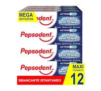 Pepsodent Dentifrice blanchissant naturel au fluor et calcium pour dents plus blanches en une semaine 75 ml (pack de 12 x 75 ml)