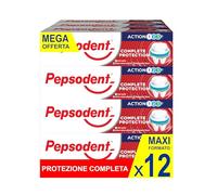 Pepsodent Dentifrice Protection complète avec fluor et calcium pour la défense des caries toute la journée 75 ml (pack de 12 x 75 ml)
