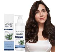 Peptid Shampooing au sulfate pour femme et homme avec de l'eau de riz pour contrôler la chute des cheveux, 100 ml, perruque courte (bleu, taille unique)