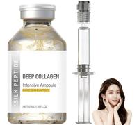 Peptide Soie Ampoule Lifting Intensive Lifting Bulbe, Sérum de peptide de collagène pour le visage, sérum facial pour femme, anti-âge, ampoule de peptide de soie profond, raffermissant et hydratant, 1