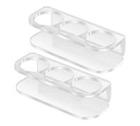Peptide Vial Storage Case - 2 Layer Cooling Organizer Tray, Triple Slot Ampoule Holder System, Wall Fixed Medicine Rack Unit, Portable Travel Support Kit | For Refrigerator Home Organization
