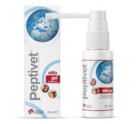 Peptivet Oto Nettoyant Auriculaire pour Chiens et Chats (25 ml) - Gel Apaisant Avancé pour l'Hygiène de l'Oreille - Soutien de la Barrière Cutanée et Confort des Oreilles Sensibles