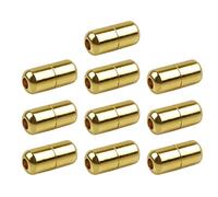 PEPWE 10pcs Lacets élastiques avec fermoirs en métal, boucles de verrouillage, embouts à rattacher, accessoire de lacets paresseux, doré, 18x8mm