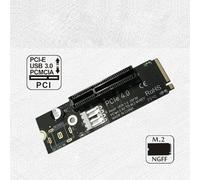 PEPWE Adaptateur de carte d'alimentation PCIE 4X convertisseur d'extension d'alimentation pour accessoires informatiques traitement de données