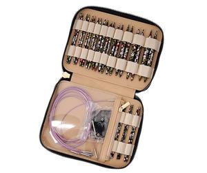 PEPWE Aiguilles à tricoter rondes courtes de 3 à 10 mm interchangeables avec étui et accessoires pour tricoter