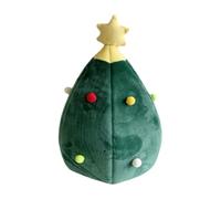 PEPWE Arbre de Noël en fourrure pour chats - Lit en peluche - Fond antidérapant - Demi-maison fermée pour l'intérieur et la maison - Maison d'hiver pour petit chien