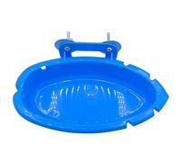 PEPWE Baignoire à oiseaux à suspendre améliorée - Cube, boîte de douche, bol à suspendre - Outil de nettoyage pour petite boule en mousse