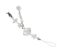 PEPWE Breloque de téléphone perlée sur le thème marin avec poisson et conque - Cordon de téléphone élégant pour une touche personnalisée