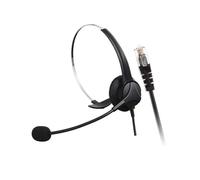 PEPWE Comfort Call Center Casques à isolation acoustique passive à 300 ° Flexible Micro Boom pour systèmes RJ9 Casque de télécommunication professionnel