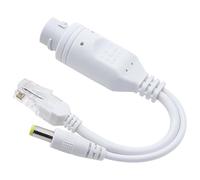 PEPWE Convertisseur d'alimentation extérieur étanche 24 V vers 12 V Ethernet IEEE802.3af/at Standard 10/100 Mbps Splitter pour caméras Poe Splitter étanche pour caméras de sécurité extérieures