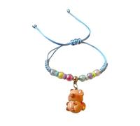PEPWE Élégant bracelet Capybaras en résine tressée unique pour l'individualité et l'expression créative des bijoux pour enfants, taille unique, Comme décrit