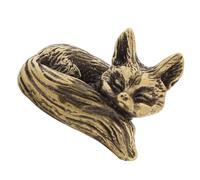 PEPWE Figurine de renard miniature en métal traditionnel chinois antique pour décoration de maison, bureau, symbole de sagesse, pièce décorative traditionnelle chinoise, cadeau artisanal