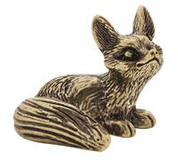 PEPWE Figurine de renard miniature en métal traditionnel chinois antique pour décoration de maison, bureau, symbole de sagesse, pièce décorative traditionnelle chinoise, cadeau artisanal