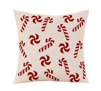 PEPWE Housse de coussin brodée en velours avec paillettes et flocons de neige - Taie d'oreiller douce pour festival, décoration de la maison, accessoire de literie de neige