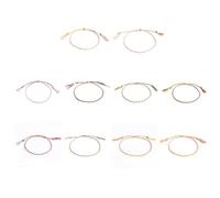 PEPWE Lot de 10 bracelets d'amitié tissés multicolores faits à la main réglables avec nœud coloré réglable, taille unique, Comme décrit