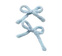 PEPWE Lot de 2 pinces à cheveux en forme de nœud en tricot pour cheveux épais, bleu, taille unique