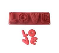 PEPWE Moules à gâteau flexibles en silicone faciles à nettoyer pour des gâteaux élégants en forme de lettres d'amour et d'anneaux
