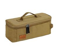 PEPWE Organiseur d'ustensiles de cuisine de camping, sacs de voyage, sac en tissu Oxford, ustensiles de cuisine, sac à main, Couleur sable.