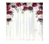 PEPWE Rideau transparent en polyester lavable en machine avec passe-tringle pour une installation simple et un faible entretien. Rideaux en polyester à usage domestique