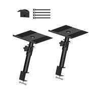 PEPWE Support de bureau compact pour conférencier - Capacité de 18 kg - Construction en acier contre base antidérapante - Support coulissant modifiable pour ordinateur portable