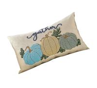 PEPWE Taie d'oreiller en polyester robuste avec fermeture brodée saisonnière pour canapé, chambre à coucher, résistante à la décoloration, housse de coussin d'Halloween