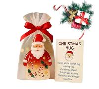 Pequeño Abrazo Navideño De Bolsillo - Compañero Que Calienta El Corazón, Juego De Tarjetas De Bolsillo Para Navidad Con Papá Noel | Para Familia Adolescentes Niños Niñas Amigos Él Estudiantes